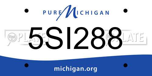 5SI288 Michigan License Plate