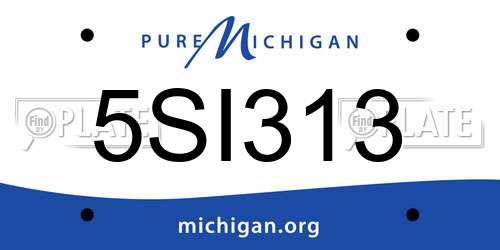 5SI313 Michigan License Plate