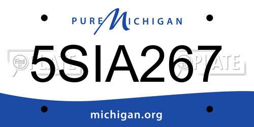 5SIA267 Michigan License Plate