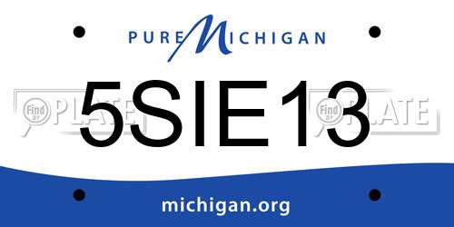 5SIE13 Michigan License Plate