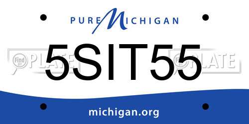 5SIT55 Michigan License Plate
