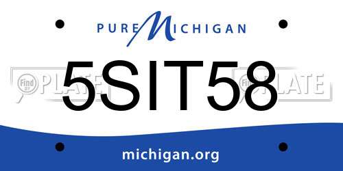 5SIT58 Michigan License Plate