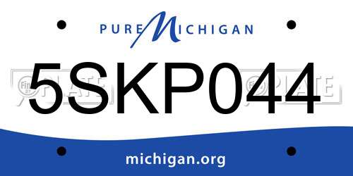 5SKP044 Michigan License Plate