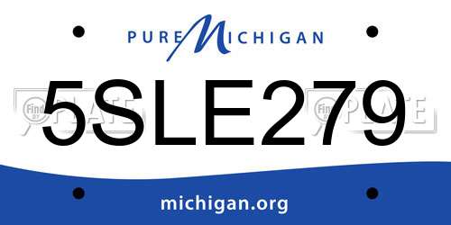 5SLE279 Michigan License Plate