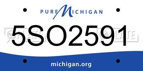 5SO2591 Michigan License Plate