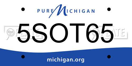5SOT65 Michigan License Plate