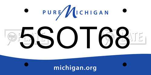 5SOT68 Michigan License Plate