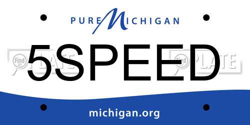 5SPEED Michigan License Plate