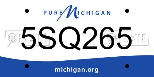 5SQ265 Michigan License Plate