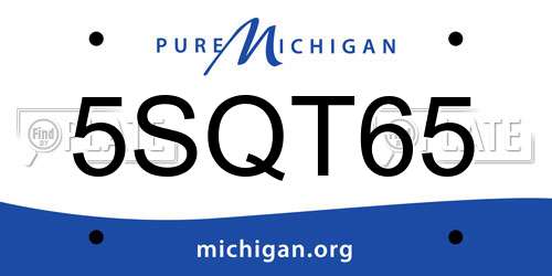 5SQT65 Michigan License Plate