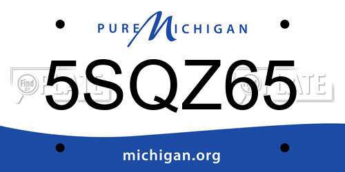5SQZ65 Michigan License Plate