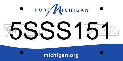 5SSS151 Michigan License Plate