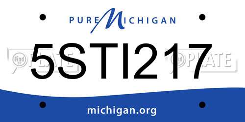 5STI217 Michigan License Plate