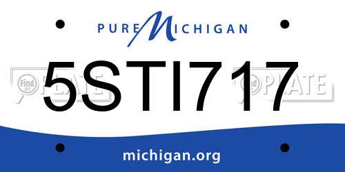 5STI717 Michigan License Plate