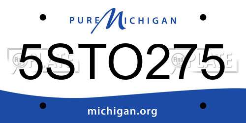 5STO275 Michigan License Plate
