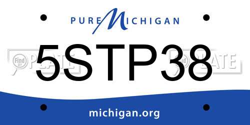 5STP38 Michigan License Plate