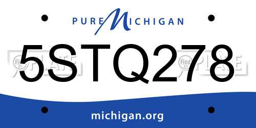5STQ278 Michigan License Plate