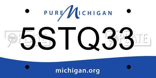 5STQ33 Michigan License Plate