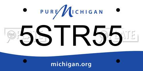 5STR55 Michigan License Plate