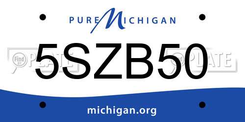 5SZB50 Michigan License Plate