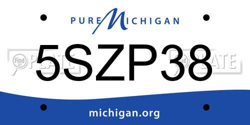 5SZP38 Michigan License Plate