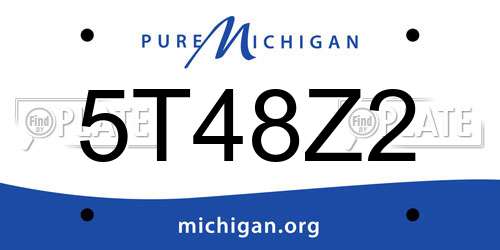 5T48Z2 Michigan License Plate