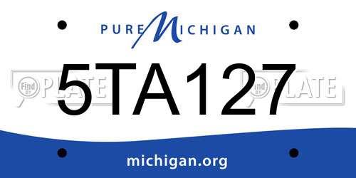5TA127 Michigan License Plate