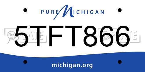 5TFT866 Michigan License Plate