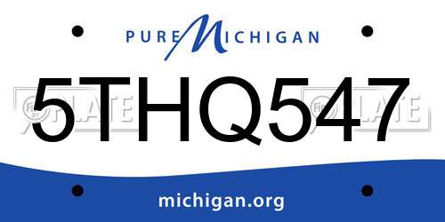 5THQ547 Michigan License Plate