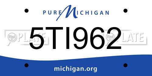 5TI962 Michigan License Plate