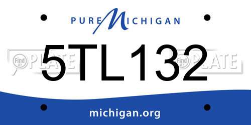 5TL132 Michigan License Plate