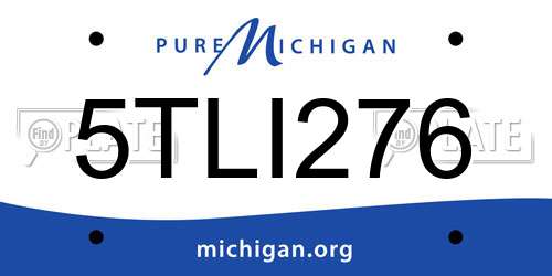 5TLI276 Michigan License Plate