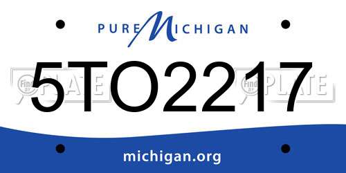 5TO2217 Michigan License Plate