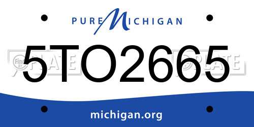 5TO2665 Michigan License Plate