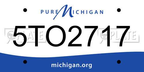 5TO2717 Michigan License Plate