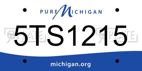 5TS1215 Michigan License Plate