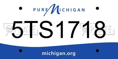 5TS1718 Michigan License Plate