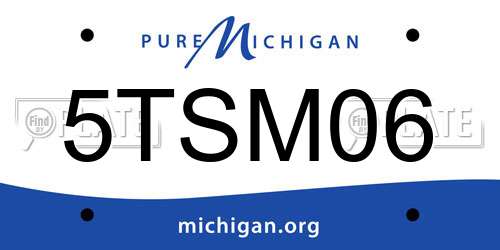 5TSM06 Michigan License Plate
