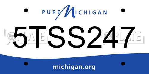 5TSS247 Michigan License Plate