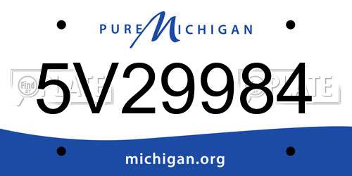 5V29984 Michigan License Plate