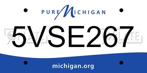 5VSE267 Michigan License Plate