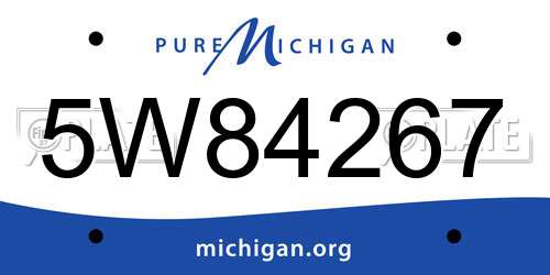5W84267 Michigan License Plate
