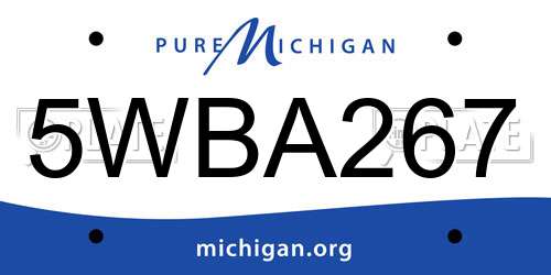 5WBA267 Michigan License Plate