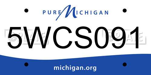 5WCS091 Michigan License Plate