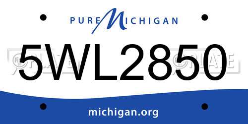 5WL2850 Michigan License Plate