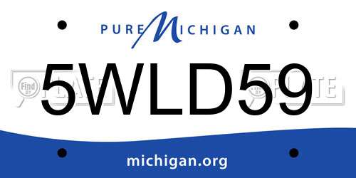 5WLD59 Michigan License Plate