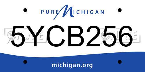 5YCB256 Michigan License Plate