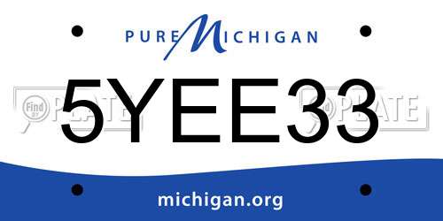 5YEE33 Michigan License Plate