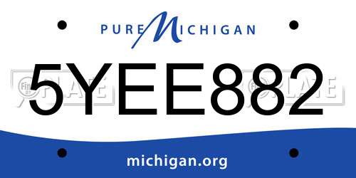 5YEE882 Michigan License Plate