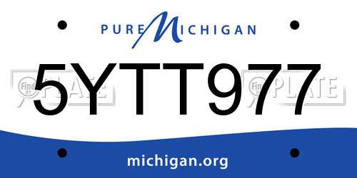 5YTT977 Michigan License Plate